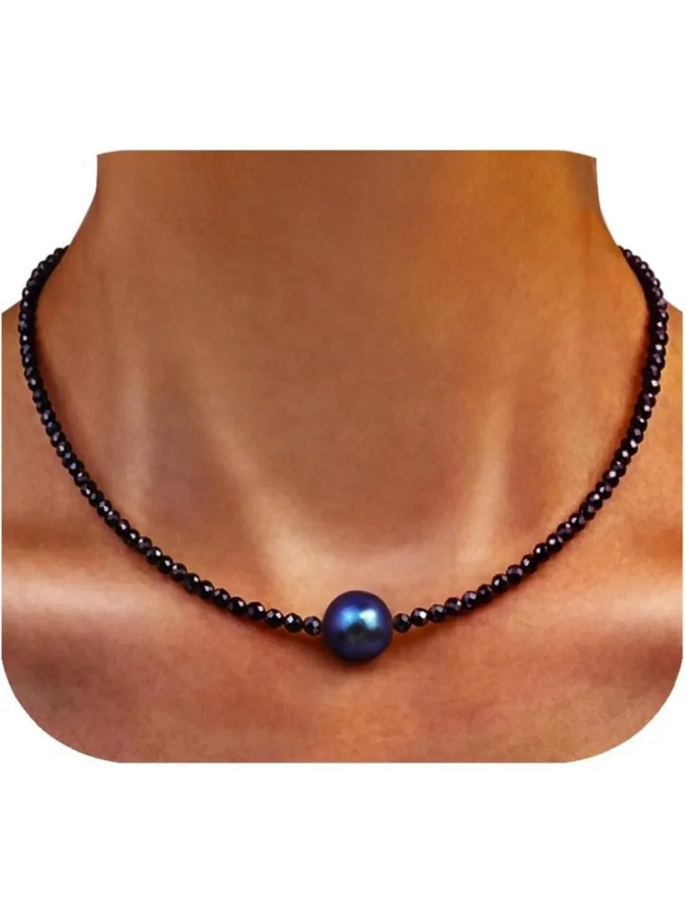 Elegant Pearl Choker Necklace for Women, Natural Gemstone Beaded Jewelry Gift